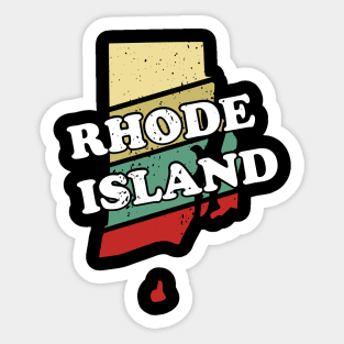 Rhode Island State Vintage Retro Souvenir, Ocean State Sticker